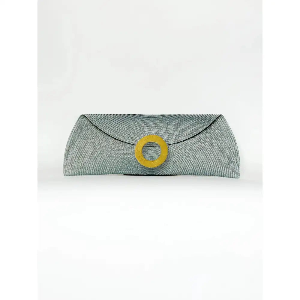 Bolso boda, cartera rafia con aro bronce, new in!