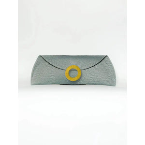 Bolso boda, cartera rafia con aro bronce, new in!